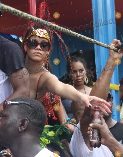 Photos And Pictures Rihanna Appears On A Float In A Parade In The
